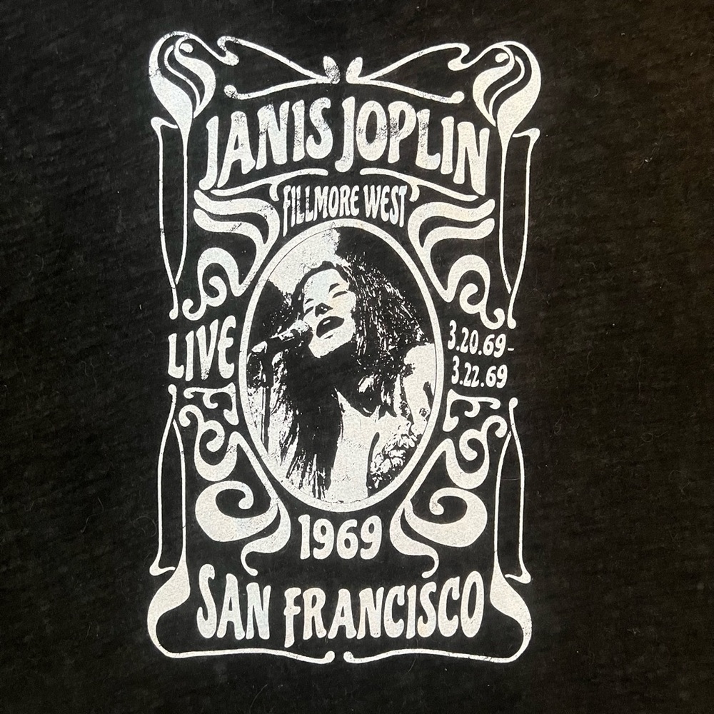 Retro Janis Joplin "Live at the Fillmore West" 1969 T Shirt - Medium